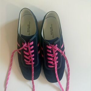 Charlotte Stone Dark Blue and Pink Women's Sneakers